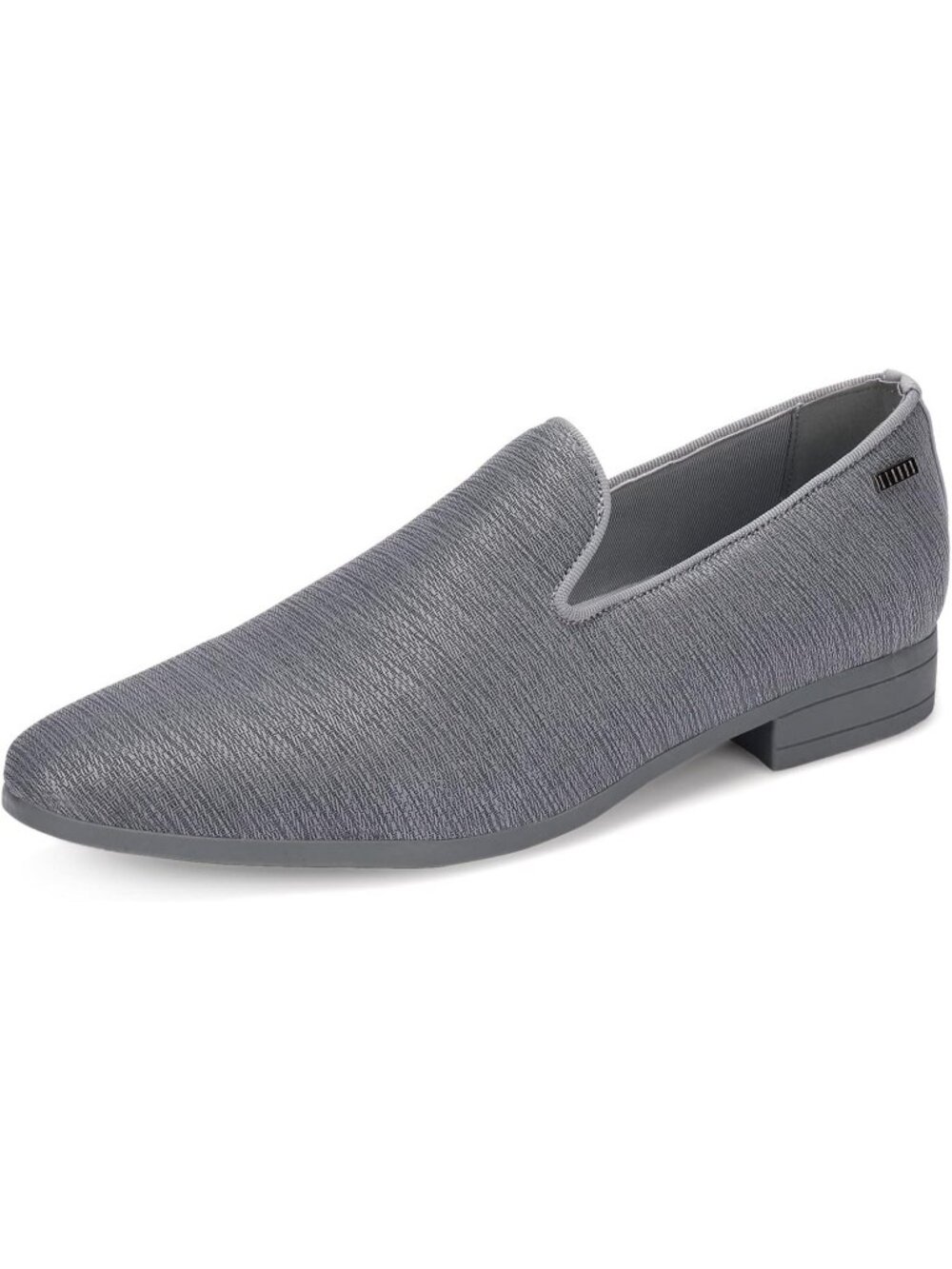 UUBARIS Men's Silver Elegant Tuxedo Loafers Slip on Dress Shoes Formal Shoes